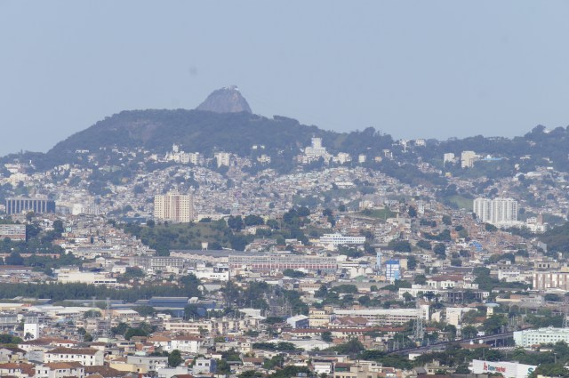 Unusual view of Sugarloaf, from Alemão Complex of favelas
