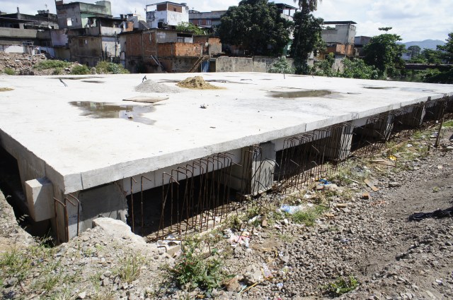 Underneath this new concrete, raw sewage