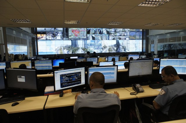 Police dispatchers, in the next room 