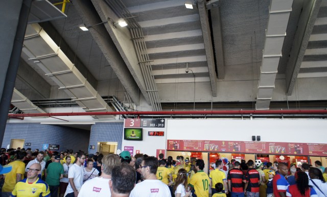 Long lines for food and drink