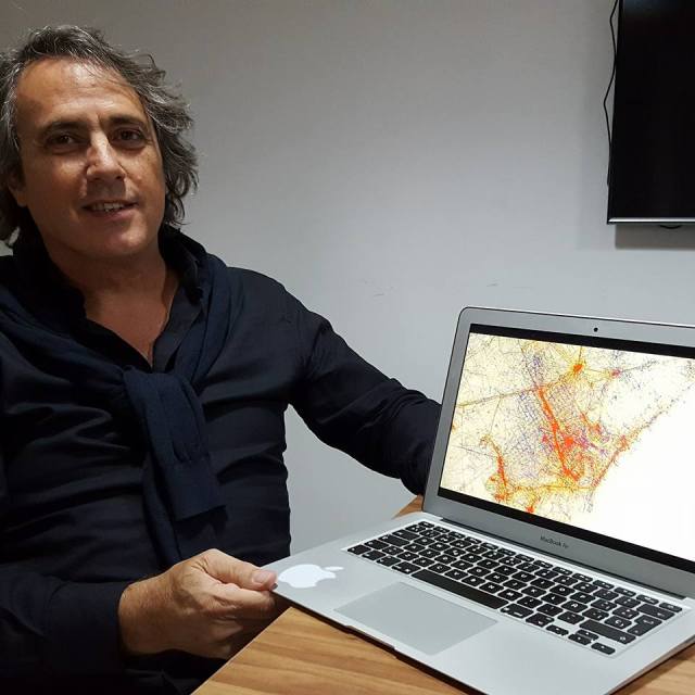 Mapa de Instagram, num dia em Barcelona: os dados revelam nossas preferências